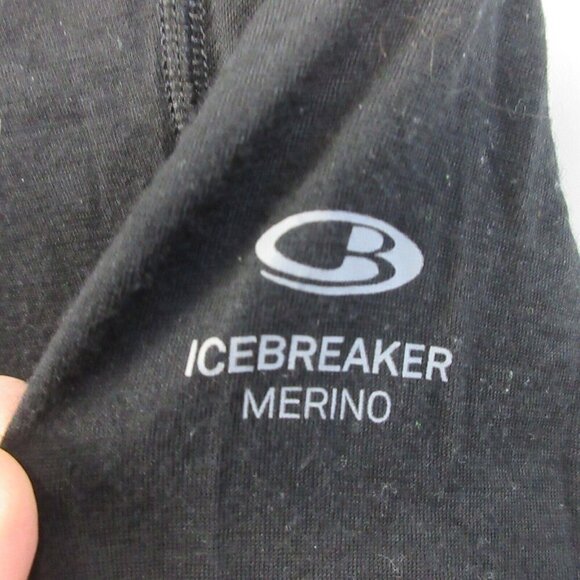 Icebreaker Merino Bodyfit 200 Hoodie Women M Black Quarter Zip Long Sleeve 224 - Picture 4 of 14
